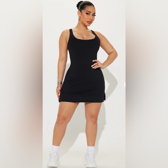Fashion Nova Active Tennis Dress - Black size L - Picture 2 of 10